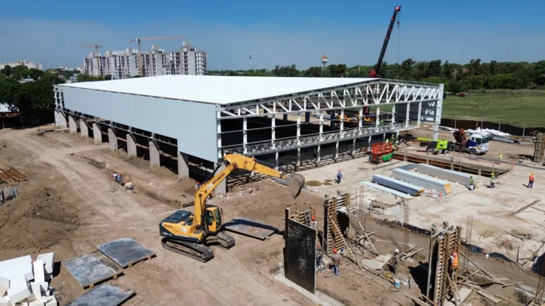 Juegos Suramericanos 2026: así avanza la construcción del Centro Acuático Provincial en Rosario.